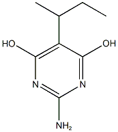 2-amino-5-sec-butyl-4,6-pyrimidinediol Structure
