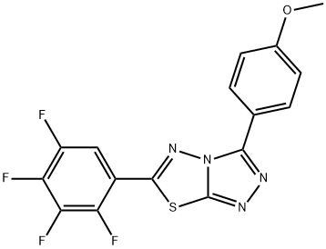 3-(4-methoxyphenyl)-6-(2,3,4,5-tetrafluorophenyl)[1,2,4]triazolo[3,4-b][1,3,4]thiadiazole Structure