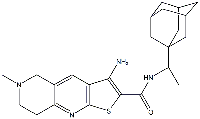 N-[1-(1-adamantyl)ethyl]-3-amino-6-methyl-5,6,7,8-tetrahydrothieno[2,3-b][1,6]naphthyridine-2-carboxamide Structure
