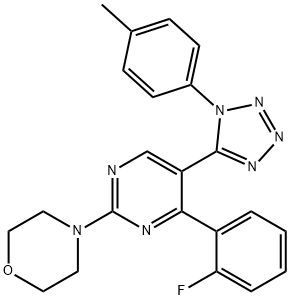 4-{4-(2-fluorophenyl)-5-[1-(4-methylphenyl)-1H-tetraazol-5-yl]-2-pyrimidinyl}morpholine|