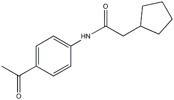 N-(4-acetylphenyl)-2-cyclopentylacetamide Struktur