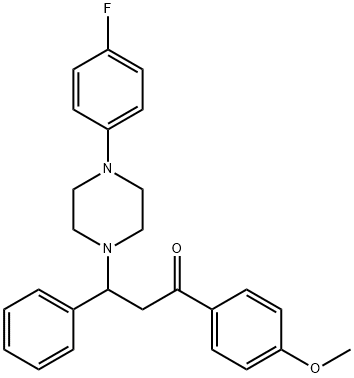 3-[4-(4-fluorophenyl)-1-piperazinyl]-1-(4-methoxyphenyl)-3-phenyl-1-propanone|
