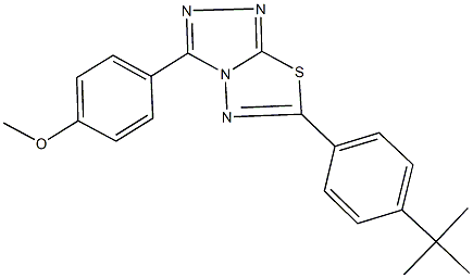 6-(4-tert-butylphenyl)-3-(4-methoxyphenyl)[1,2,4]triazolo[3,4-b][1,3,4]thiadiazole Structure