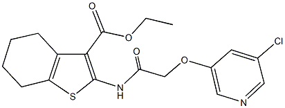 923558-64-9 ethyl 2-({[(5-chloro-3-pyridinyl)oxy]acetyl}amino)-4,5,6,7-tetrahydro-1-benzothiophene-3-carboxylate