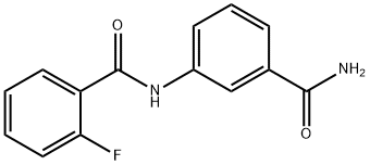 N-[3-(aminocarbonyl)phenyl]-2-fluorobenzamide Structure