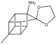 4-methylspiro(pentacyclo[4.3.0.0~2,5~.0~3,8~.0~4,7~]nonane-9,2'-[1,3]-dioxolane)-1-ylamine Struktur