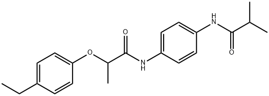 2-(4-ethylphenoxy)-N-[4-(isobutyrylamino)phenyl]propanamide Struktur