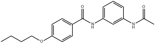 N-[3-(acetylamino)phenyl]-4-butoxybenzamide Struktur