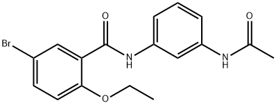N-[3-(acetylamino)phenyl]-5-bromo-2-ethoxybenzamide Struktur