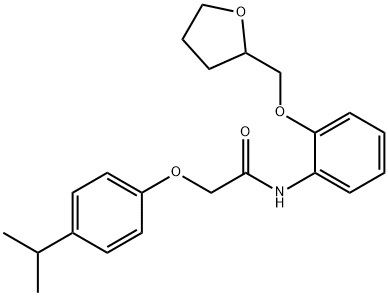 2-(4-isopropylphenoxy)-N-[2-(tetrahydro-2-furanylmethoxy)phenyl]acetamide Struktur