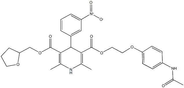 3-{2-[4-(acetylamino)phenoxy]ethyl} 5-(tetrahydro-2-furanylmethyl) 4-{3-nitrophenyl}-2,6-dimethyl-1,4-dihydro-3,5-pyridinedicarboxylate|