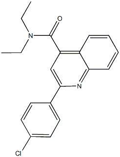 2-(4-chlorophenyl)-N,N-diethyl-4-quinolinecarboxamide Structure