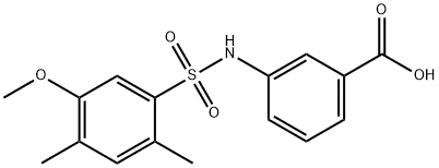 927637-06-7 3-{[(5-methoxy-2,4-dimethylphenyl)sulfonyl]amino}benzoic acid