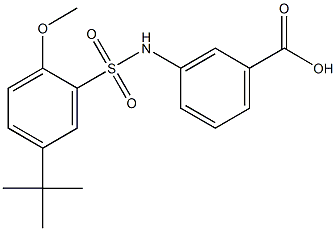 3-{[(5-tert-butyl-2-methoxyphenyl)sulfonyl]amino}benzoic acid Structure