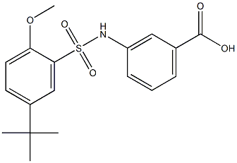 927637-16-9 3-{[(5-tert-butyl-2-methoxyphenyl)sulfonyl]amino}benzoic acid