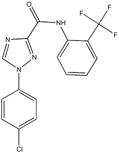 1-(4-chlorophenyl)-N-[2-(trifluoromethyl)phenyl]-1H-1,2,4-triazole-3-carboxamide Struktur