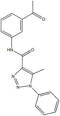 N-(3-acetylphenyl)-5-methyl-1-phenyl-1H-1,2,3-triazole-4-carboxamide Struktur