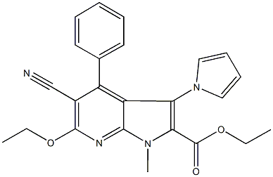 927639-07-4 ethyl 5-cyano-6-ethoxy-1-methyl-4-phenyl-3-(1H-pyrrol-1-yl)-1H-pyrrolo[2,3-b]pyridine-2-carboxylate
