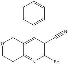 4-phenyl-2-sulfanyl-7,8-dihydro-5H-pyrano[4,3-b]pyridine-3-carbonitrile Structure