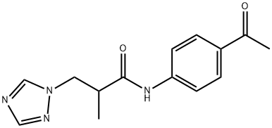 N-(4-acetylphenyl)-2-methyl-3-(1H-1,2,4-triazol-1-yl)propanamide Struktur