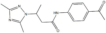 N-(4-acetylphenyl)-3-(3,5-dimethyl-1H-1,2,4-triazol-1-yl)butanamide Struktur