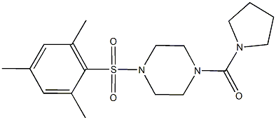 1-(mesitylsulfonyl)-4-(1-pyrrolidinylcarbonyl)piperazine 化学構造式