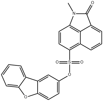 dibenzo[b,d]furan-2-yl 1-methyl-2-oxo-1,2-dihydrobenzo[cd]indole-6-sulfonate Structure