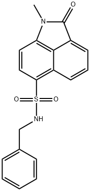 N-benzyl-1-methyl-2-oxo-1,2-dihydrobenzo[cd]indole-6-sulfonamide Struktur