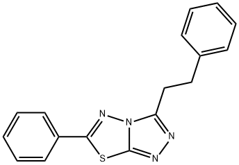 6-phenyl-3-(2-phenylethyl)[1,2,4]triazolo[3,4-b][1,3,4]thiadiazole Struktur