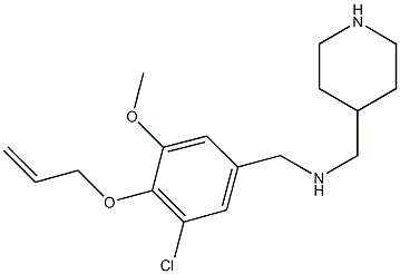 N-[4-(allyloxy)-3-chloro-5-methoxybenzyl]-N-(4-piperidinylmethyl)amine Structure