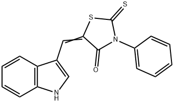 5-(1H-indol-3-ylmethylene)-3-phenyl-2-thioxo-1,3-thiazolidin-4-one 结构式