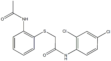 2-{[2-(acetylamino)phenyl]sulfanyl}-N-(2,4-dichlorophenyl)acetamide 结构式