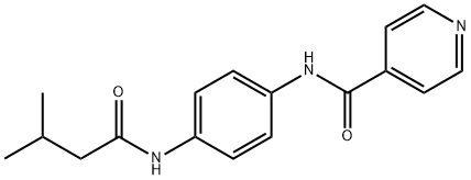 N-{4-[(3-methylbutanoyl)amino]phenyl}isonicotinamide Structure