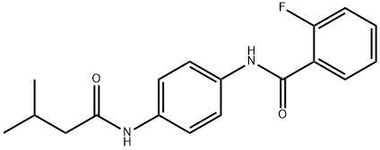 2-fluoro-N-{4-[(3-methylbutanoyl)amino]phenyl}benzamide Structure