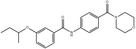 3-(sec-butoxy)-N-[4-(4-morpholinylcarbonyl)phenyl]benzamide Struktur