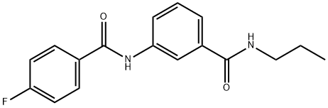 3-[(4-fluorobenzoyl)amino]-N-propylbenzamide Structure