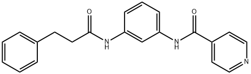 N-{3-[(3-phenylpropanoyl)amino]phenyl}isonicotinamide Structure
