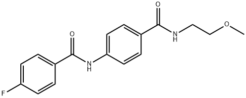 4-fluoro-N-(4-{[(2-methoxyethyl)amino]carbonyl}phenyl)benzamide Structure