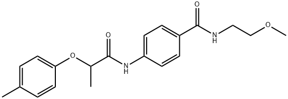 N-(2-methoxyethyl)-4-{[2-(4-methylphenoxy)propanoyl]amino}benzamide,940470-16-6,结构式