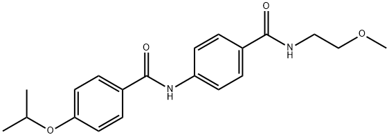 4-isopropoxy-N-(4-{[(2-methoxyethyl)amino]carbonyl}phenyl)benzamide Struktur