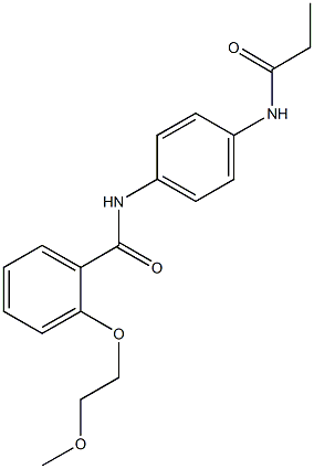 2-(2-methoxyethoxy)-N-[4-(propionylamino)phenyl]benzamide Structure