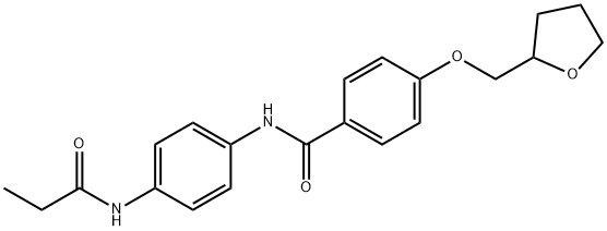 N-[4-(propionylamino)phenyl]-4-(tetrahydro-2-furanylmethoxy)benzamide,940483-95-4,结构式