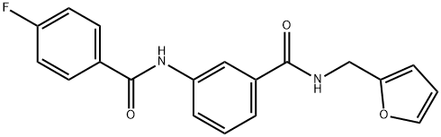 3-[(4-fluorobenzoyl)amino]-N-(2-furylmethyl)benzamide Structure