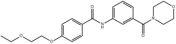4-(2-ethoxyethoxy)-N-[3-(4-morpholinylcarbonyl)phenyl]benzamide,940522-69-0,结构式