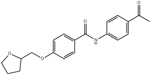 N-(4-acetylphenyl)-4-(tetrahydro-2-furanylmethoxy)benzamide Structure