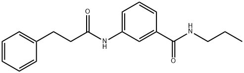 3-[(3-phenylpropanoyl)amino]-N-propylbenzamide Structure