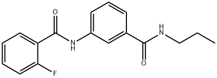 2-fluoro-N-{3-[(propylamino)carbonyl]phenyl}benzamide Structure