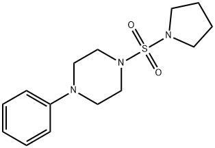 1-phenyl-4-(1-pyrrolidinylsulfonyl)piperazine Struktur