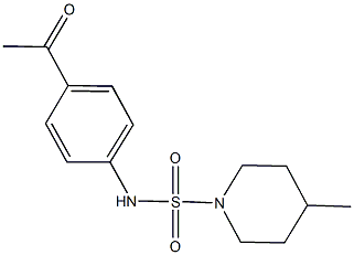 N-(4-acetylphenyl)-4-methyl-1-piperidinesulfonamide Struktur