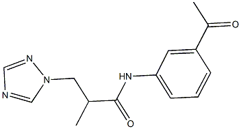 N-(3-acetylphenyl)-2-methyl-3-(1H-1,2,4-triazol-1-yl)propanamide Struktur